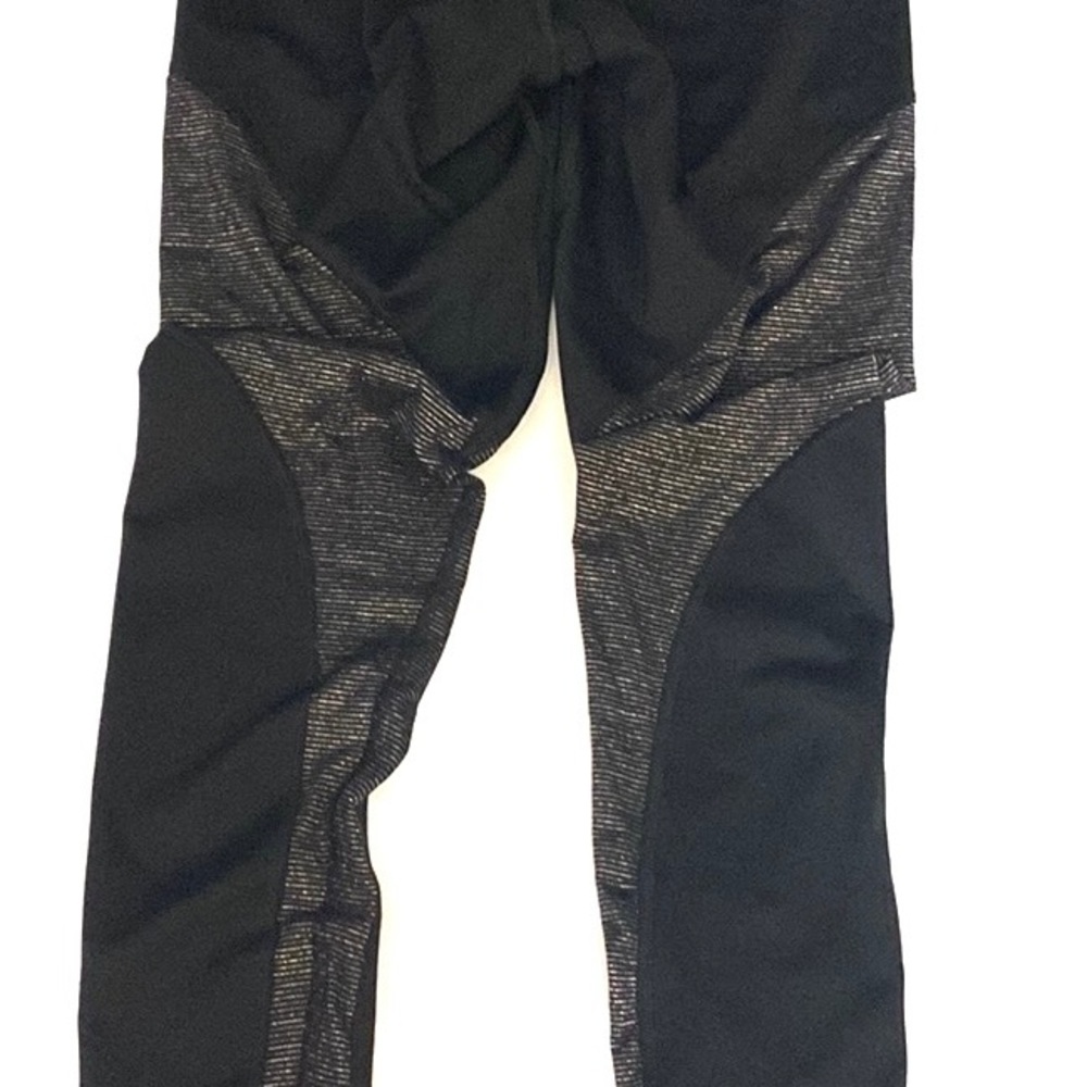 Nike Pro Dri Fit Black Gold Silver Leggings Joggers, Size S - Picture 5 of 10